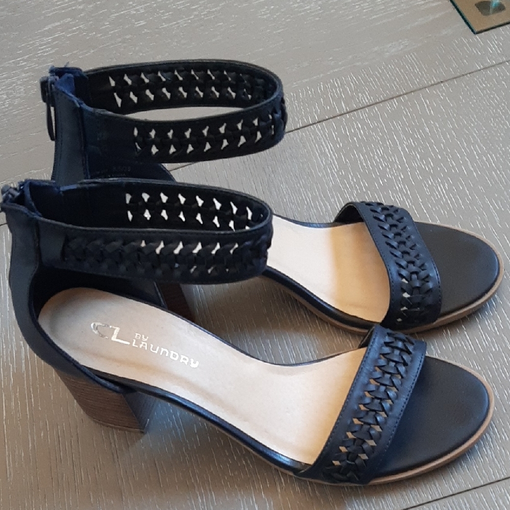 CL by Laundry Women's Dark Blue Heeled Sandals